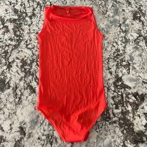 SKIMS orange/red high neck bodysuit! XS